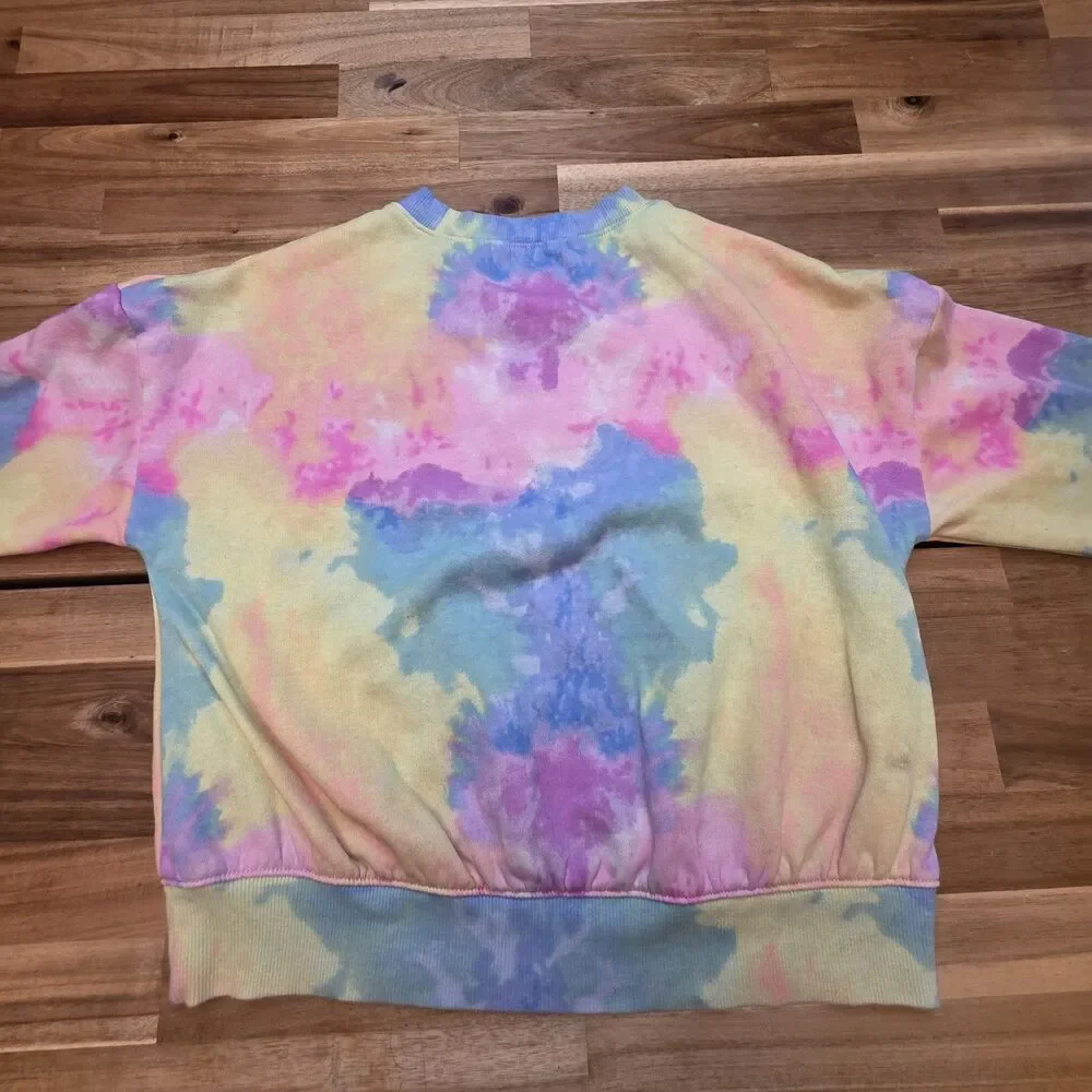 Girls 7/8 Justice Tie Dye Sweatshirt Wonder Nation Star Hoodie 2 Piece Bundle